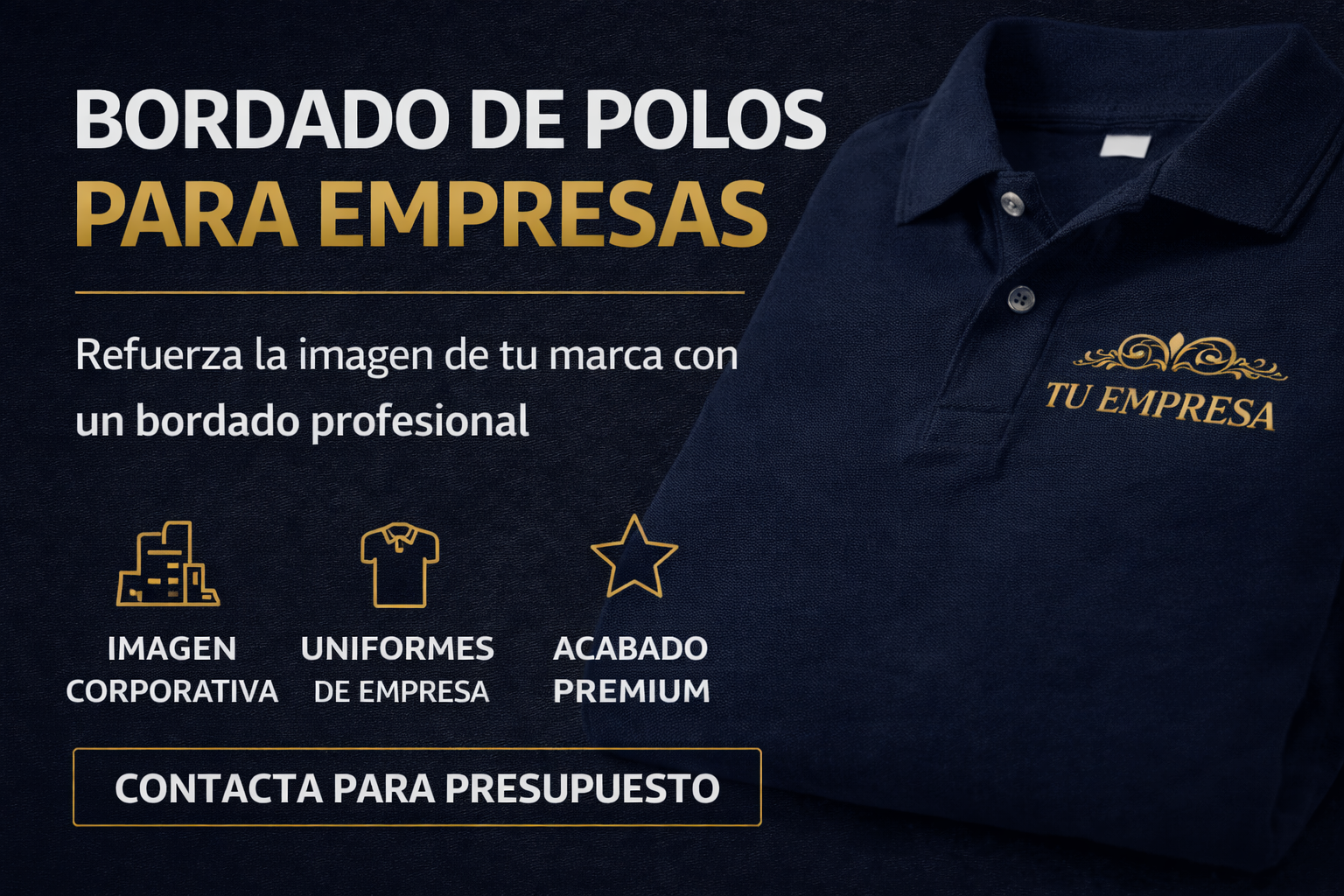 Polos bordados para empresas